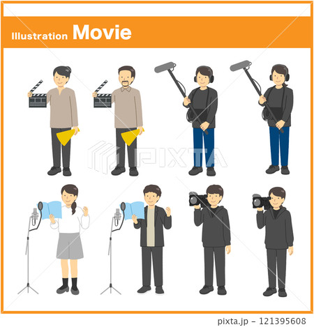 職業　映画　人物セット 121395608