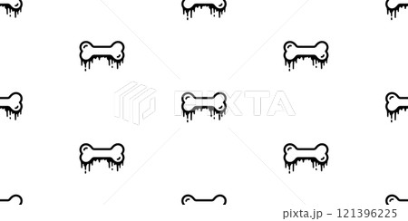 Dog bone seamless pattern color Sagging Flowing splash graffiti doodle cartoon vector tile background gift wrapping paper repeat wallpaper scarf isolated illustration design 121396225