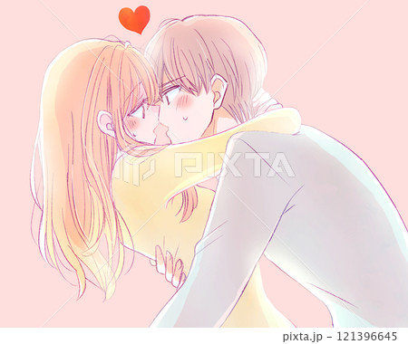 キス 夢中 男女 カップル 逆光 キス 夢中 男女 カップル 逆光 121396645