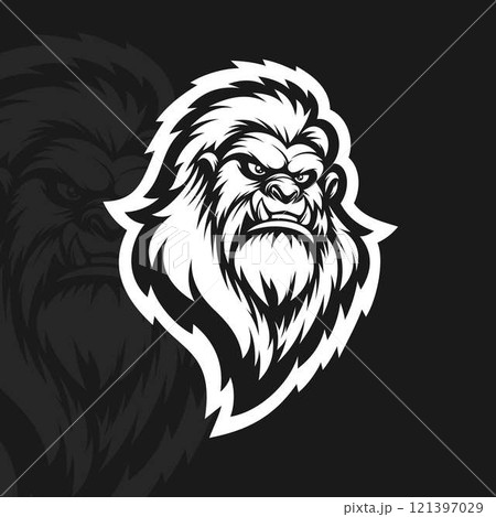 Yeti head, illustration mascot design esport 121397029