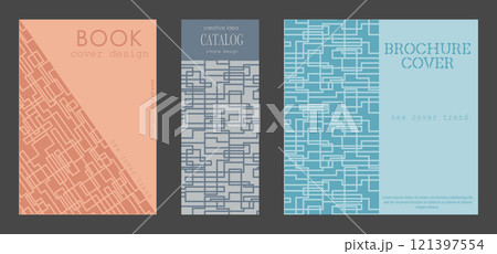 Geometric design. A template for postcards, posters or banners. The idea of a home or corporate interior, cover or packaging 121397554