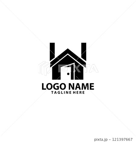 initial W home simple logo design vector initial W home simple logo design vector 121397667
