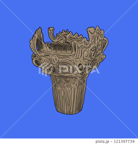 縄文式土器のリアルなイラスト 縄文式土器のリアルなイラスト 121397739