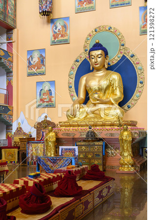 Gilded Buddha statue in the Dugan Building at Rinpoche Bagsha Datsan 121398272