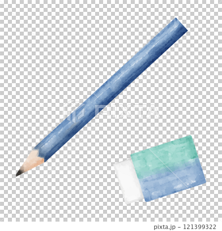 可愛的水彩筆和橡皮 可愛的水彩筆和橡皮 121399322