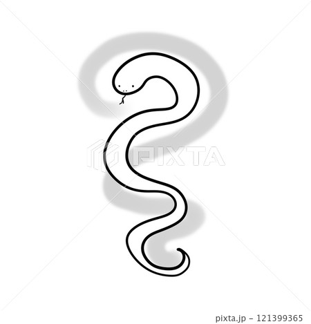 シンプルな蛇のイラスト 121399365