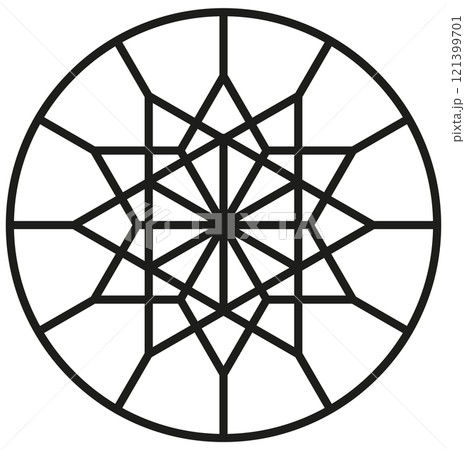 geometric pattern with circles 121399701