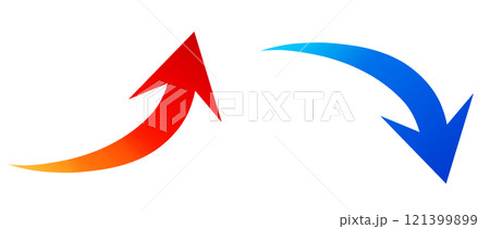 矢印 セット 上がる 下がる 矢印 セット 上がる 下がる 121399899