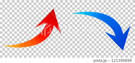 矢印 セット 上がる 下がる 矢印 セット 上がる 下がる 121399899