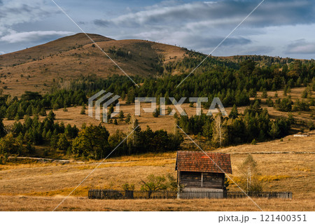Zlatibor Mountain Landscape with Rural House Zlatibor Mountain Landscape with Rural House 121400351