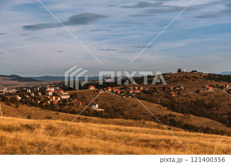 Rural Mountain Landscape in Sunrise in Zlatibor 121400356