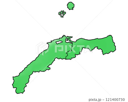 少しゆるい山陰地図 県境入り 少しゆるい山陰地図 県境入り 121400730