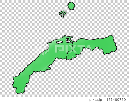 少しゆるい山陰地図 県境入り 少しゆるい山陰地図 県境入り 121400730