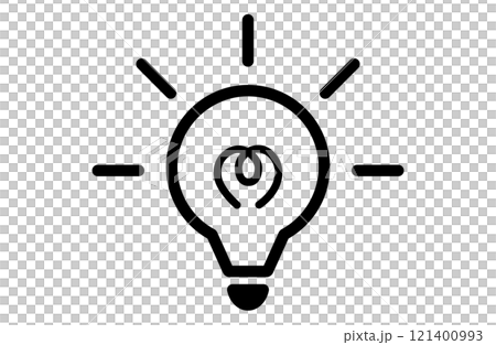 Illustration of a shining light bulb for inspiration 121400993