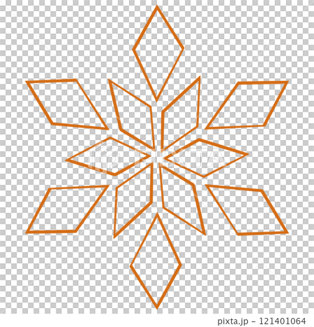 A simple and cute orange crystal illustration A simple and cute orange crystal illustration 121401064