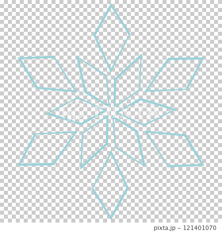 水色のシンプルで可愛い結晶のイラスト 121401070