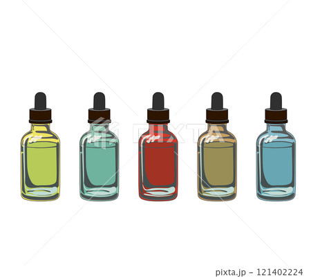 オイルの入ったカラフルな遮光瓶 121402224