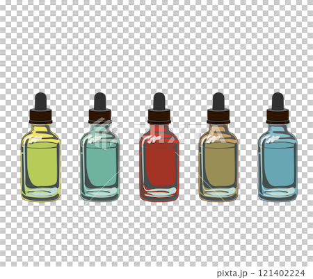 オイルの入ったカラフルな遮光瓶 121402224