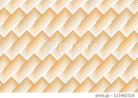 Abstract geometric pattern with stripes, lines. Seamless vector background. White and golden ornament. Simple lattice graphic design 121402328
