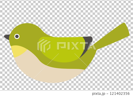 Simple white-eye horizontal icon 121402356