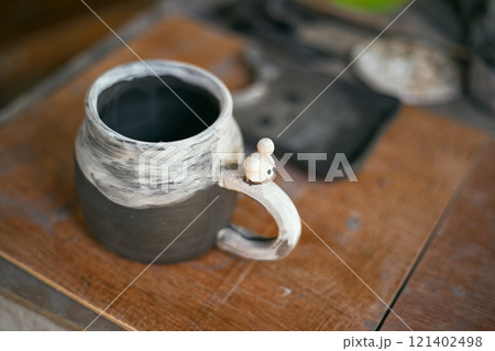 The process of creating pottery. The process of creating pottery. 121402498