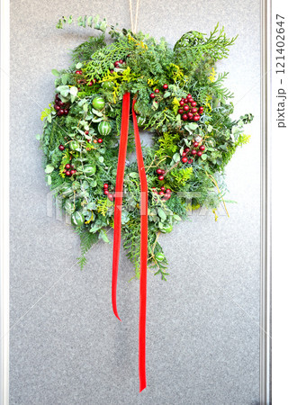 手作りクリスマスリース 手作りクリスマスリース 121402647