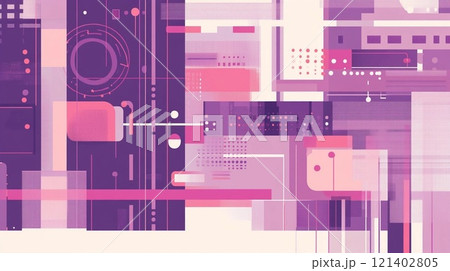 サイバー幾何学背景 121402805
