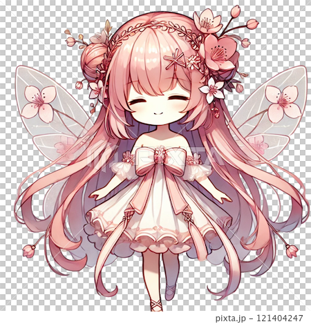 安い お 店 手描きオリジナルイラスト A4サイズ お姫様とお花の妖精