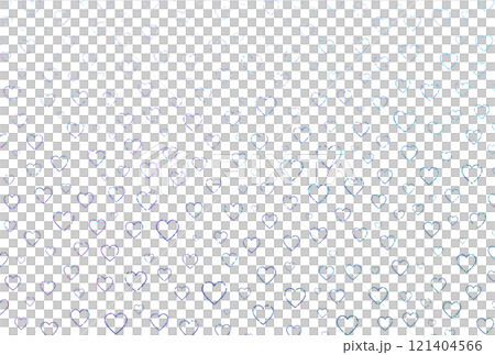 背景素材_ホログラム_ハート_青 121404566