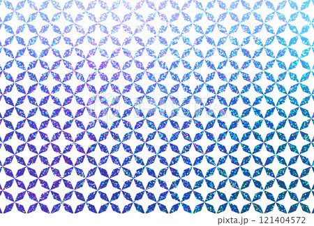 背景素材_ホログラム_角七宝_青 121404572