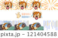気分OK！NG 動物キャライラスト 背景 121404588