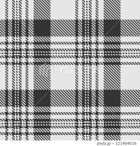 Black and white check plaid seamless vector pattern. 121404616