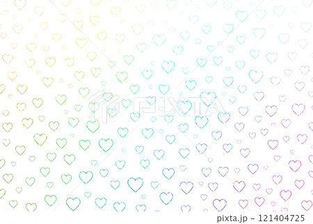 背景素材_ホログラム_ハート_虹色 121404725