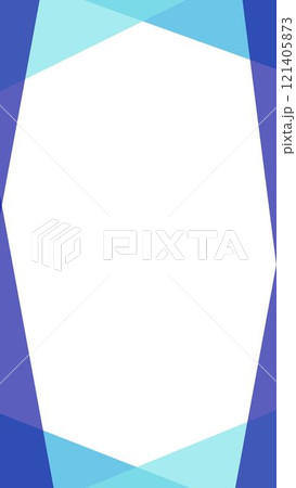 ブルーと水色のシンプルなラインのフレーム 121405873