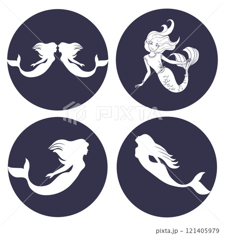 Mermaid logo design 121405979