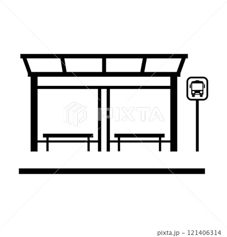 bus stop icon design 121406314