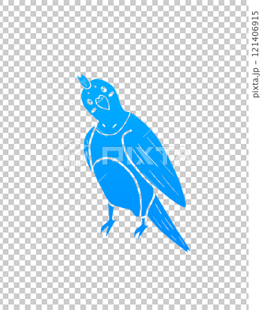 Parakeet silhouette (blue) Parakeet silhouette (blue) 121406915