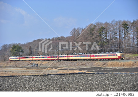 しなの鉄道　平原－御代田　JR東日本　485系　K-2編成（新潟）　リバイバル白山 121406982