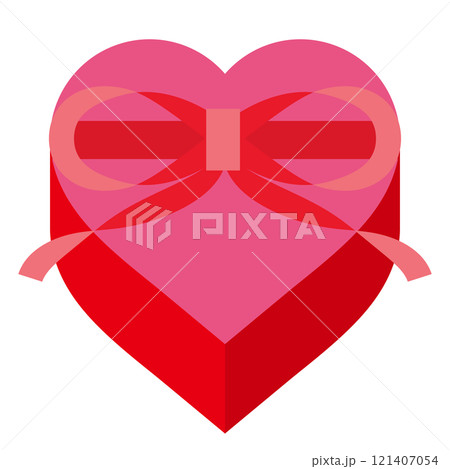 ハートの形をしたキュートなピンクのチョコの箱 ハートの形をしたキュートなピンクのチョコの箱 121407054