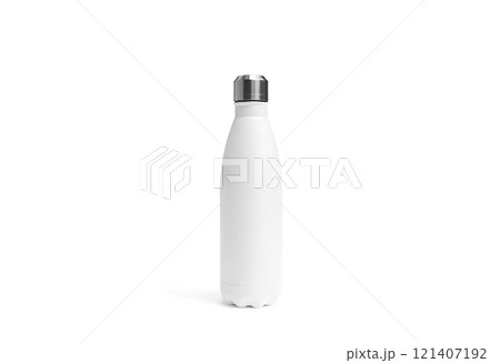 Blank white thermo sport bottle mock up, 3d rendering. 121407192
