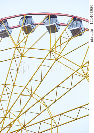 Ferris wheel with modern cabins, Panfilov park Bishkek Ferris wheel with modern cabins, Panfilov park Bishkek 121408986