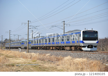 常磐線 岩間ー羽鳥 JR東日本 E531系 K419編成(勝田) 常磐線 岩間ー羽鳥 JR東日本 E531系 K419編成(勝田) 121409105