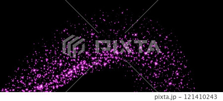 Pink stars and sparkles, magic star dust background, light effect with flares. 121410243