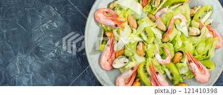 Seafood platter with shrimp, mussels. Seafood platter with shrimp, mussels. 121410398
