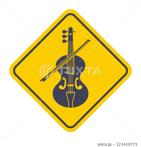 Black icon violin. 121410775