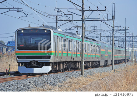 東北本線　栗橋－東鷲宮　JR東日本　E231系1000番台　U525編成（小山） 121410975