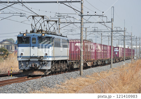 東北本線　栗橋－東鷲宮　JR貨物　EF65-2037（新鶴見） 121410983