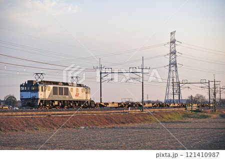 東北本線　東鷲宮－栗橋　JR貨物　EF64-1004（愛知） 121410987