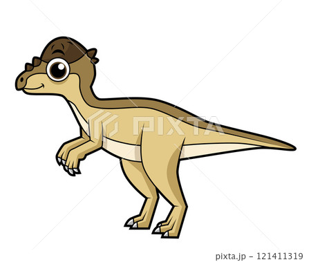 Cute illustration of a Pachycephalosaurus dinosaur. Cute illustration of a Pachycephalosaurus dinosaur. 121411319