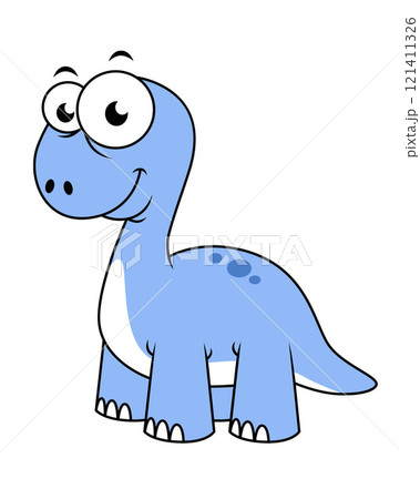 Cute illustration of a Brontosaurus. Cute illustration of a Brontosaurus. 121411326